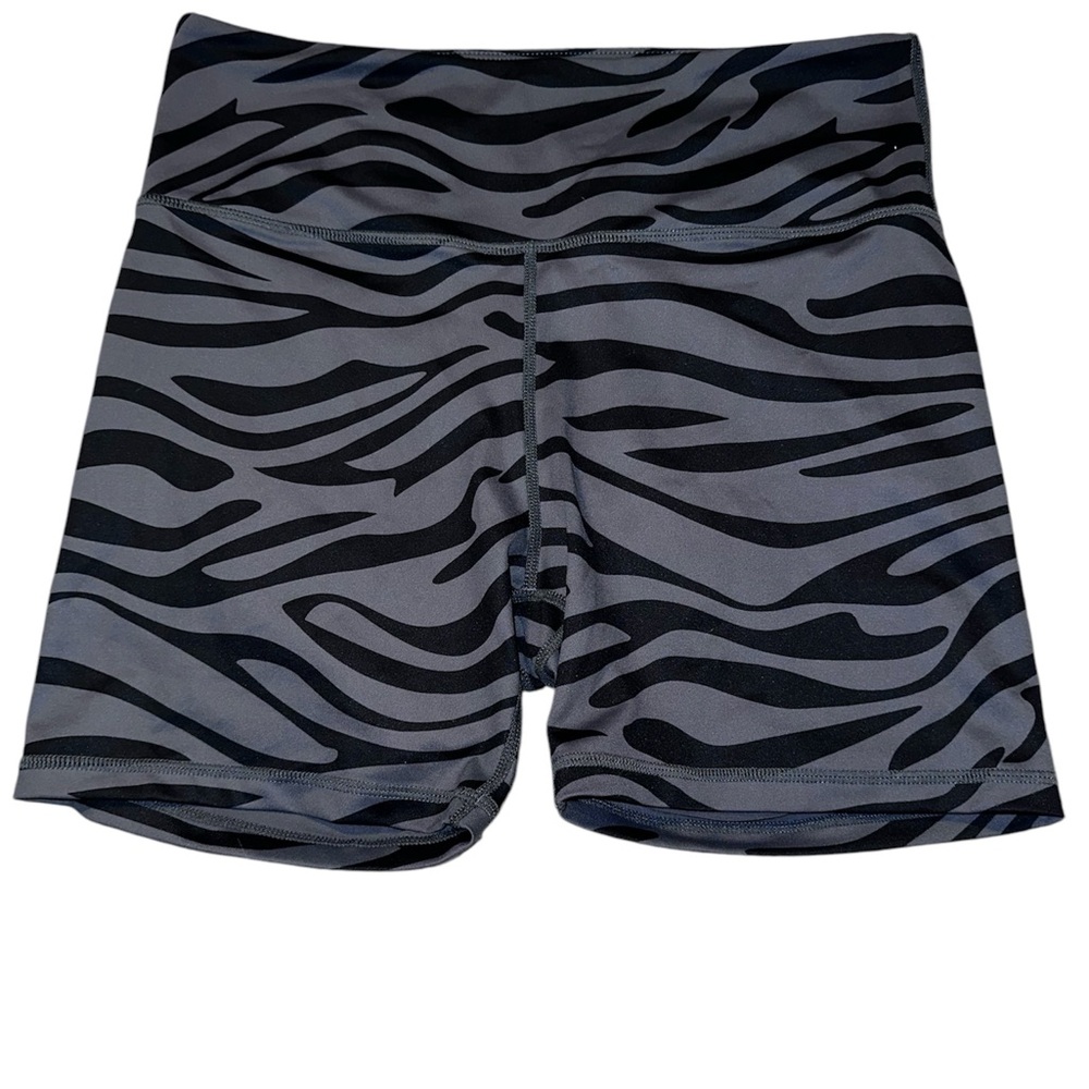 Zyia Active Zebra Print Biker Shorts